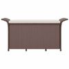 vidaXL Gartenbank mit Kissen Braun 116x46x57 cm Poly Rattan
