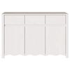 vidaXL Sideboard Drammen Wei&szlig; 114 x 43 x 75.5 cm Massivholz Kiefer