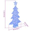 vidaXL Weihnachtsbaum mit 160 LEDs Blau 150 cm Acryl