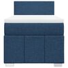 vidaXL Boxspringbett mit Matratze Blau 100x200 cm Stoff