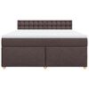 vidaXL Boxspringbett mit Matratze Dunkelbraun 180x200 cm Stoff