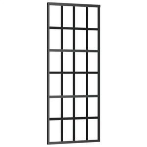 vidaXL Schiebet&uuml;r ESG-Glas und Aluminium 76x205 cm Schwarz