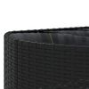 vidaXL 6-tlg. Garten-Sofagarnitur mit Kissen Schwarz Poly Rattan