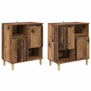 vidaXL Sideboards 2 pcs Altholz 60 x 35 x 70 cm Holzwerkstoff