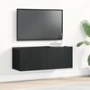 vidaXL TV-Schr&auml;nk 2 pcs Schwarz Eichen-Optik 80 x 30 x 30 cm