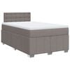 vidaXL Boxspringbett mit Matratze Taupe 120x190 cm Stoff