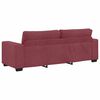 vidaXL 3-teiliges Sofa-Set mit Kissen, weinroter Stoff