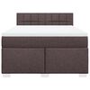 vidaXL Boxspringbett mit Matratze Dunkelbraun 160x200 cm Stoff