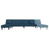 vidaXL Schlafsofa in L-Form Schwarz 255x140x70 cm Samt