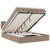 vidaXL Ottoman-Bett mit Matratzen & LEDs Cappuccino-Braun 140x200cm