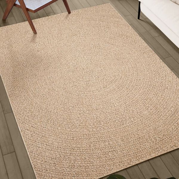 vidaXL Teppich ZIZUR 80x250 cm Jute-Optik Indoor und Outdoor
