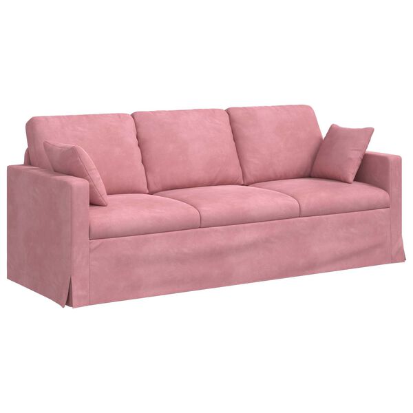 vidaXL Sofa Rosa Gesamtabmessungen: 198 x 78 x 80 cm (B x T x H) Samt