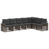 vidaXL Gartensofa-set 7 stk. Grau und Dunkelgrau Poly-Rattan
