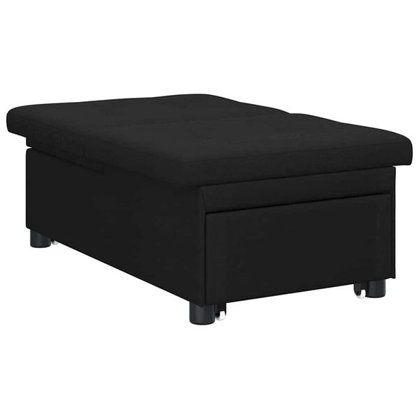 vidaXL Schlafsofa Ausziehbar Schwarz 194 x 50 x 82 cm Stoff