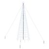 vidaXL LED-Weihnachtsbaum EKENAS 400 cm 800 LEDs Kaltes Wei&szlig; Stahl