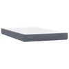 vidaXL Boxspringbett mit Matratze & LED Dunkelgrau 120x220 cm Samt