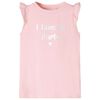 Kinder-T-Shirt mit R&uuml;schen&auml;rmeln Hellrosa 104