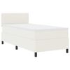 vidaXL Boxspringbett Creme und Weiß 203 x 90 x 88 cm Cordstoff