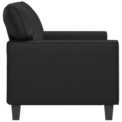 vidaXL 2-Sitzer-Sofa Schwarz 120 cm Kunstleder