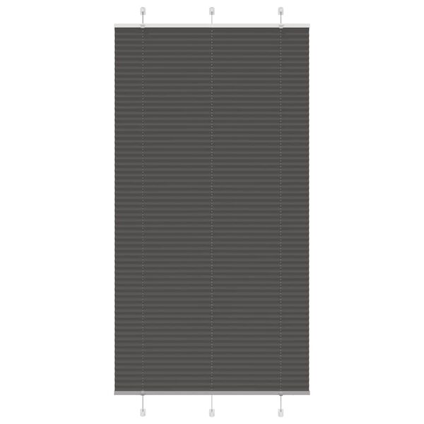vidaXL Plissee Schwarz 110x200 cm Stoffbreite 109,4 cm Polyester