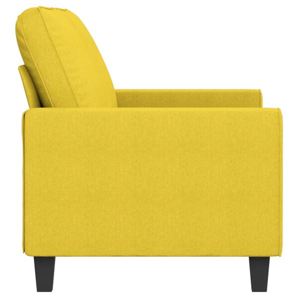 vidaXL 2-Sitzer-Sofa Hellgelb 140 cm Stoff