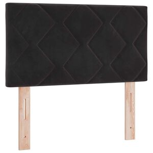 vidaXL LED Kopfteil Schwarz 80 cm Samt