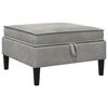 vidaXL Sofa-Hocker mit Stauraum Hellgrau Samt