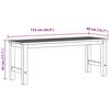 vidaXL Gartenbank 114 cm Massivholz Teak