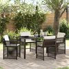 vidaXL Garten Essgruppe 5 pcs Braun Poly-Rattan