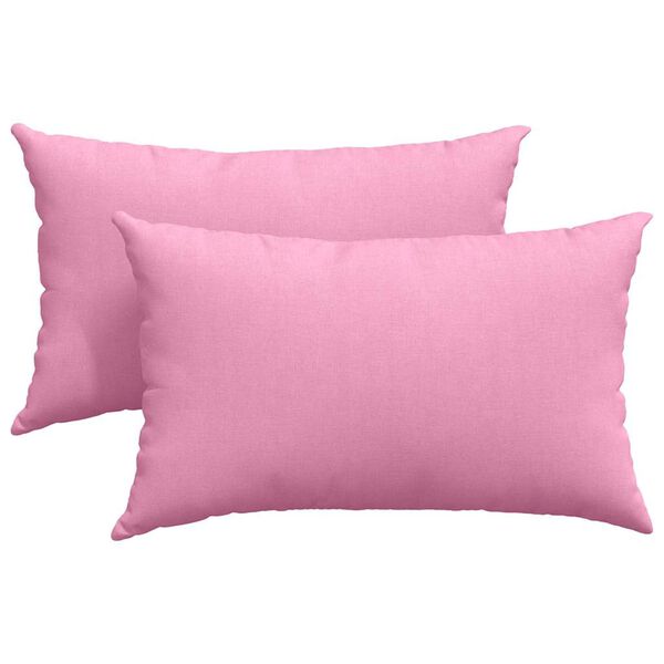 vidaXL Sofakissen 2 pcs Rosa 50 x 30 cm Stoff