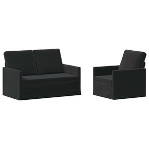 vidaXL Sofa-Set 2 pcs Schwarz Samt (V)