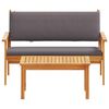 vidaXL Garten-Sofa-Set mit Kissen 2 pcs Braun Massivholz Akazie