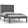 vidaXL Massivholzbett Grau Kiefer 90x190 cm