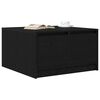 vidaXL Couchtisch mit Schubladen Schwarz Eichen-Optik 70,5x70x40 cm