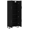 vidaXL Highboard Schwarz 69,5x34x180 cm Holzwerkstoff