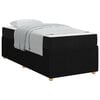 vidaXL Bettrahmen Schwarz 90 x 190 cm Stoff