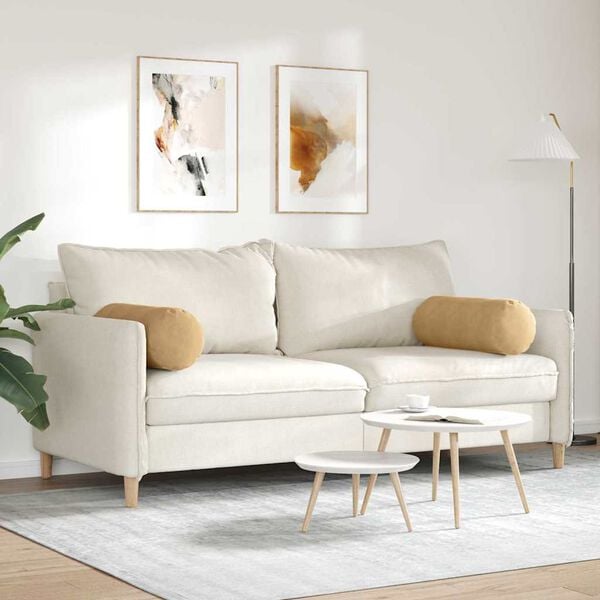 vidaXL Bolsterkissen 2 Stück Braun Ø 25 x 70 cm Cordstoff