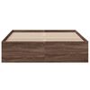 vidaXL Bettgestell Braun Eichen-Optik 135x190 cm Holzwerkstoff
