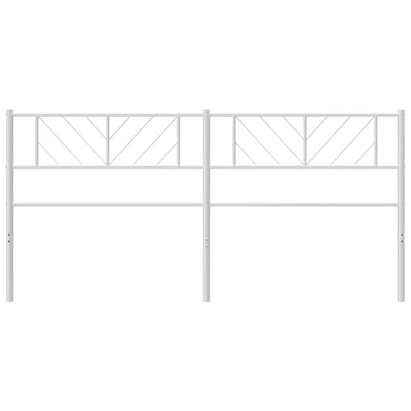 vidaXL Kopfteil Metall Weiß 180 cm