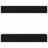vidaXL TV-Schrankset 4 pcs Schwarz Eichen-Optik 100 x 30 x 30 cm