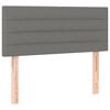 vidaXL Boxspringbett mit Matratze Dunkelgrau 90x200 cm Stoff