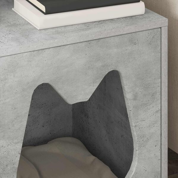 vidaXL Katzenhaus Beton 42,5 x 40 x 53,5 cm Holzwerkstoff