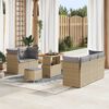 vidaXL Garten-Sofa-Set 8 pcs Beige Poly-Rattan