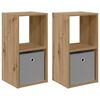 vidaXL Nachttisch 2 pcs Artisan-Eiche 30,5 x 27 x 59,5 cm