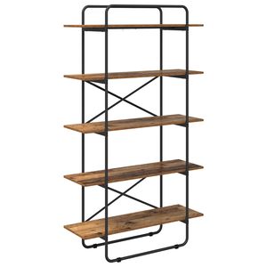 vidaXL B&uuml;cherregal 5 Ebenen 100 x 35 x 175,5 cm PB Eichenholz