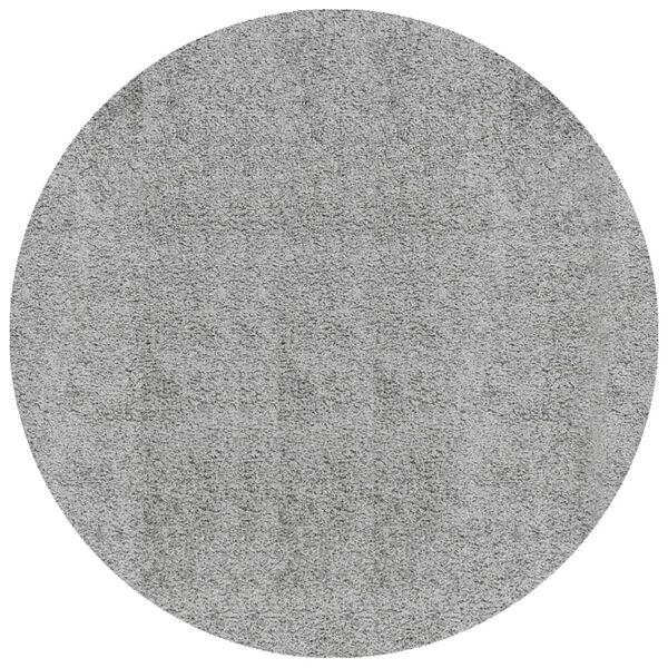 vidaXL Shaggy-Teppich PAMPLONA Hochflor Modern Grau Ø 120 cm
