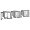 vidaXL Klappbares Hundetor mit St&auml;ndern 6 stk. Sonoma-Grau 362 cm