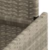 vidaXL Gartentisch mit Glasplatte Hellgrau 100x55x73 cm Poly Rattan