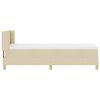 vidaXL Boxspringbett mit Matratze Creme 200 x 80 cm Polyester