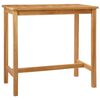 vidaXL Bartisch Natur 110 x 60 x 105 cm Massiv-Teak